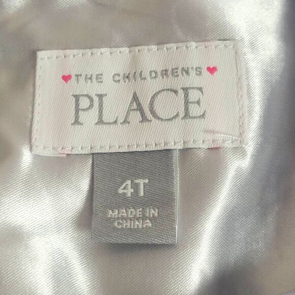 Children's Place Purple Floral Print Lace Dress Size 4T - Picture 4 of 9